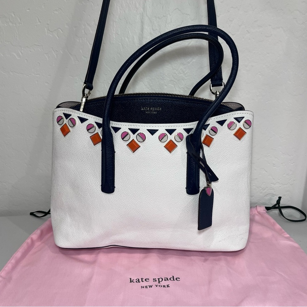 Kate Spade Margaux Medium Jeweled Leather Satchel